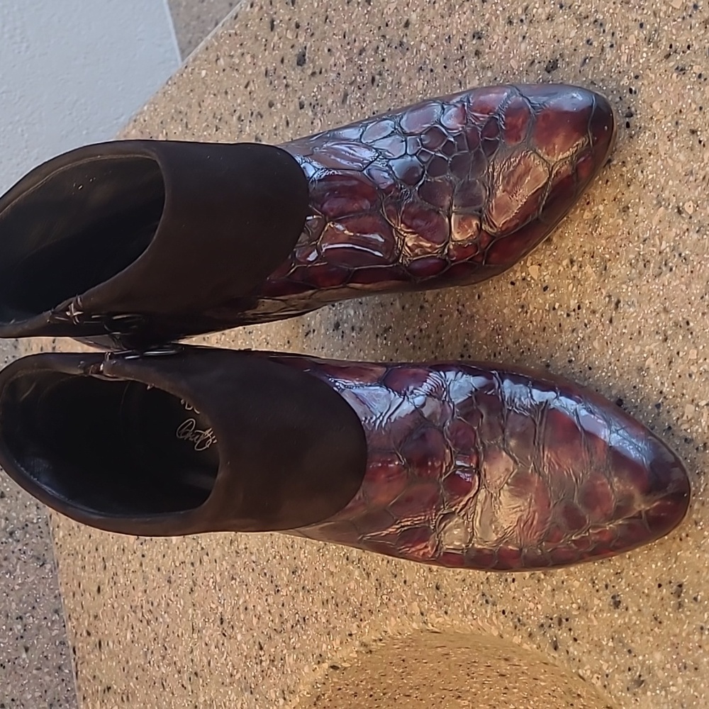 Booties Donald J Pliner Brown croco - Picture 2 of 6